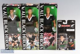 3x Hasbro All Black Heroes Figures Jeff Wilson, Christian Cullen and Michael Jones, all in