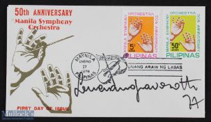 Music - Luciano Pavarotti - Autograph commemorative first day cover for the 50th anniversary of