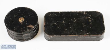 Unnamed black japanned Dry Fly Tin - 7.5