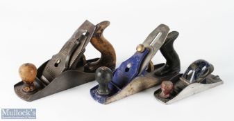 Record Smoothing Planes Wood Working Tool to include Record No.4, SS Stay Set No.4 1/2, No.110 (3)