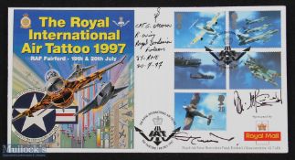 King Hussein Of Jordon - Autograph first day cover issued by the Royal International Air Tattoo