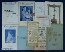 Criterion Theatre Programmes and Charles Wyndham Signed Letter - includes a Charles Wyndham
