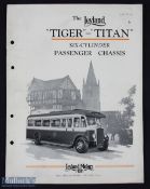 The Leyland Tiger-Titan Bus 1933 - large 8 page brochure with some 20 photographs of the engine