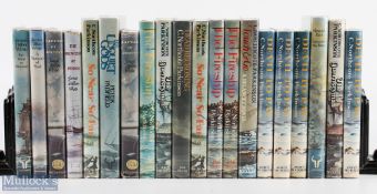 Naval - C Northcote Parkson carton of books, mostly novels all on naval themes, including titles