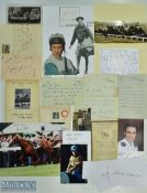 Horse Racing - Jockeys Autographs - extensive collection of approx. signed pieces, of Horse Racing
