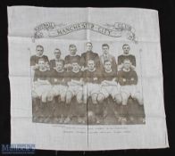 Football - Manchester City, Season 1930-31, fine large Souvenir Printed Cloth Illustrating The Team.