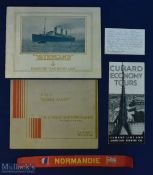 A Good Shipping Lot to include Catalogues and Cap Silk, RMS Queen Mary 
