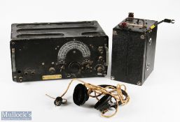 WWII Philips Communication Receiver PCR ZA26707 with Power transformer and earphones