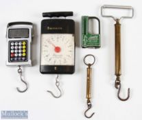 Mixed lot comprising - 2x Salter scales 20lb/40lb; 1x Waymaster scale; 1x Langley Fisherman's De-