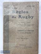 Extremely Rare 1909 Regles (Rules) du Rugby: Printed in Toulouse, with advice for players,