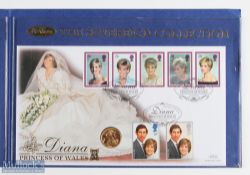 Gold Sovereign - Royal Memorabilia - Benham Commemorative celebrating the wedding of Charles and