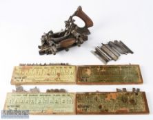 Wood Working Tool - Stanley 55 Universal Combination Plane with boxes 1, 3 and 4 boxes of cutting