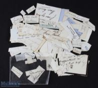 Autographs - Gladstone and Palmerston - two cut signatures of William Gladstone on slips of paper,