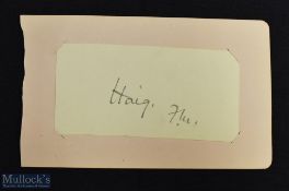 Field Marshall Earl Haig, signed Album page, a bold signature