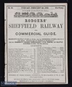 Rodgers' Sheffield Railway and Commercial Guide 1855 - a 26 page Times Tables of Trains arriving and