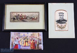 South Africa - Boer War Woven Silk Stevengraph 1900 Portrait of General Buller with legend 