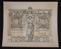 Royalty - large Invitation To Coronation of King George V & Queen Mary, 22nd June 1911 Made out to