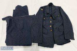 WWII RAF Uniform jacket and trousers having King's Crown buttons with 1942 dated label