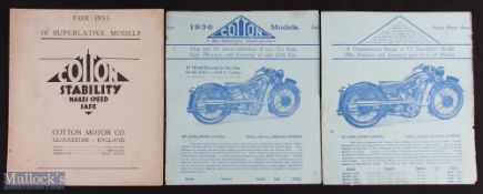 Cotton Motor Cycles - Sub titles 