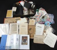 Mixed Ephemera - good selection including an early 20th c ledger, military ephemera, cartoon