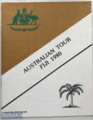 Very rare 1980 Fiji v Australia Rugby Programme: Test match programme for game played at Suva. VG
