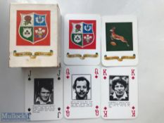 Very scare 1980 British Lions Rugby Playing Cards: For the S African tour, pack of 2 sets of playing