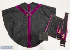 Priests Robe with scarves with floral pattern - well presented