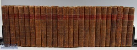 c1798-1823 The Sporting Magazine - 45 bound volume pages of Racing Calendar at the back, 8x plates