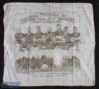 Football; Arsenal. Season 1930-31 - large Souvenir Printed Cloth Illustrating The Team - printed