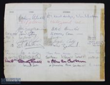 Autographs Assorted - page from a visitor book (no indication where) but signed by an eclectic group