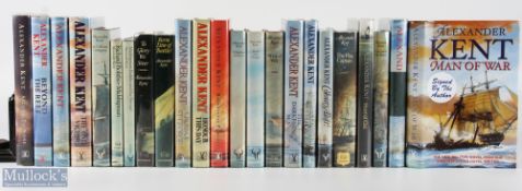 Alexander Kent box of 32 titles, mostly first editions, some signed, together with seven titles by