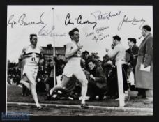 Athletics - The Four Minute Mile - remarkable 10x8 b&w photograph taken during the attempt on the