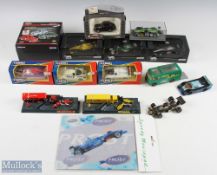 Corgi, Lesney Matchbox, Hotwheels, Micro Machine, F1 and Motor Sport cars, to include 2 loose