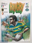 Harder to obtain RWC 1991 qualifiers Rugby Programme: Played in 1990 between Italy, Holland, Romania