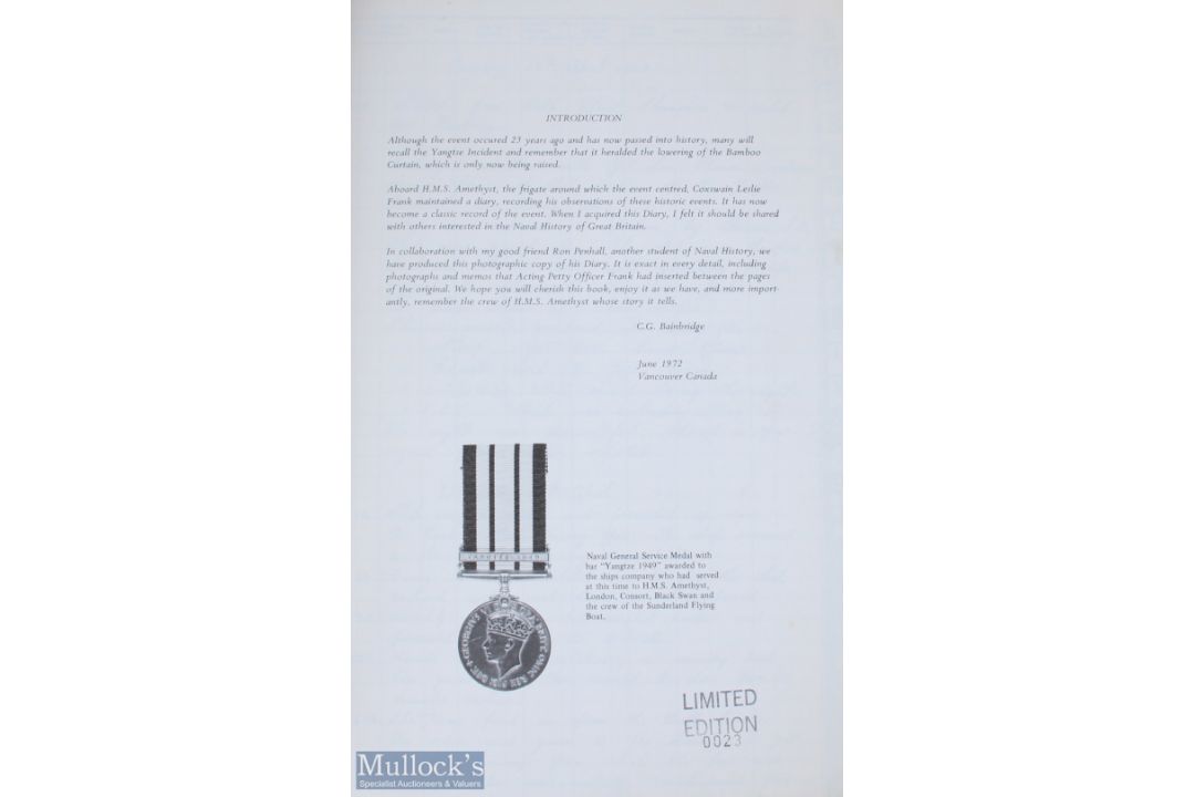 The Yangtse Incident - HMS Amethyst 1949: limited edition No 23 of a photographic copy of the - Image 3 of 3