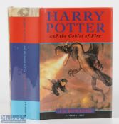 Rare - JK Rowling Autograph - Harry Potter and The Goblet of Fire - first edition, with DJ in good
