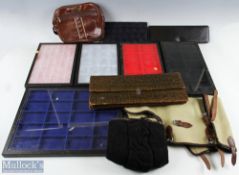 Period Ladies Glove Bag with Leather Gloves inside, a green leather bag with silver clasp, plus a