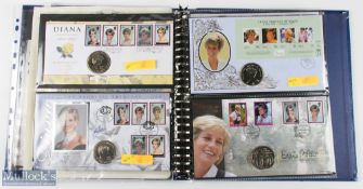 Royal Memorabilia - Princess Diana - folder containing approx. 20 Benham commemoratives of
