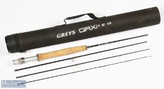 Greys GRXi+ carbon brook fly rod 6' 3pc line 3#, alloy double uplocking reel seat, lined stripping