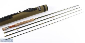Greys Alnwick X-Flite carbon fly rod 10' 4pc line 8#, double alloy uplocking reel seat with burr