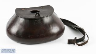 Early Pot Bellied Leather creel - measures 11