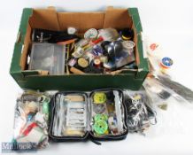 Fly Fishing Fly Tying and Fishing Accessories to include treads, hooks, lines tools weights, lures
