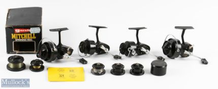 Mitchell France 324 fixed spool spinning reel with spare spool, good bail, runs well, in original