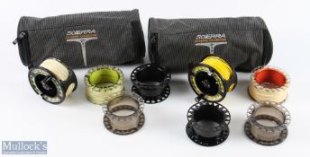 Pair of Scierra 5/6 cassette fly reels, 3 1/4
