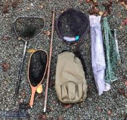 Canvas multi rod carrier/quiver - together with a selection of nets, such as a Hardy extending