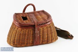 A fine leather bound wicker creel 14