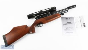 BSA Ultra Multi Shot pre-charged 10 shot. 22 carbine Air Gun, fitted with SMK 4x40 mill-dot