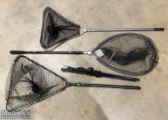 A selection of Landing Nets and a Wading Staff - Wychwood Rover extending net, made to national