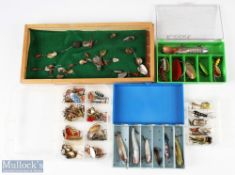 Very large collection of spoons and spinners, over 60x in 5 containers - Mepps and Abu (5)