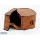 C Farlow & Co, 191 The Strand, London, 'D' block leather reel case, 4 1/4" x 3" with red lining, - Image 2 of 2